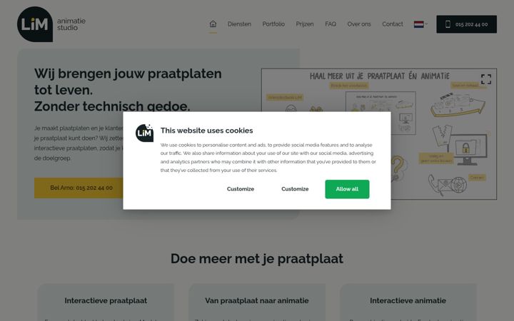 Zrzut ekranu animatiestudiolim.nl