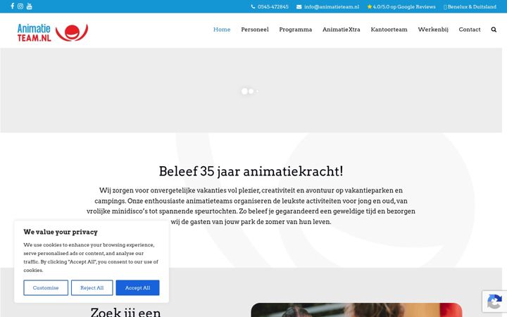 Zrzut ekranu animatieteam.nl