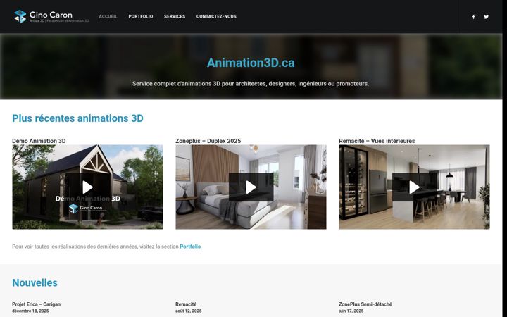 Screenshot stránky animation3d.ca