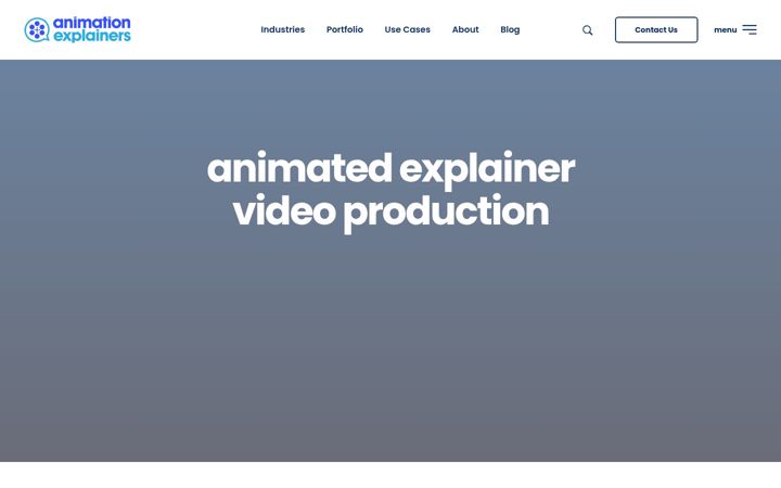Screenshot of animationexplainers.com