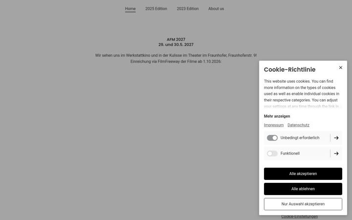 Screenshot of animationfestivalmunich.de