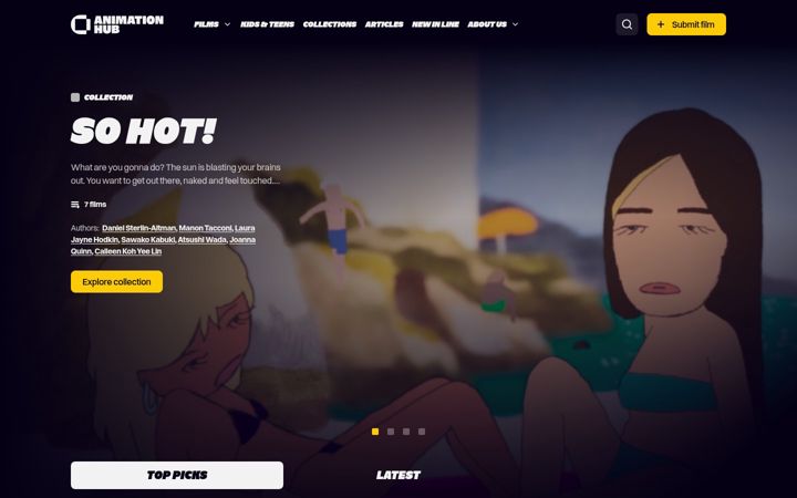 Screenshot of animationhub.eu