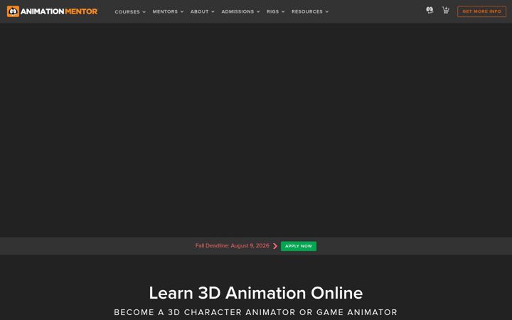 Screenshot of animationmentor.com