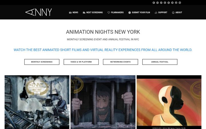 Screenshot of animationnights.com
