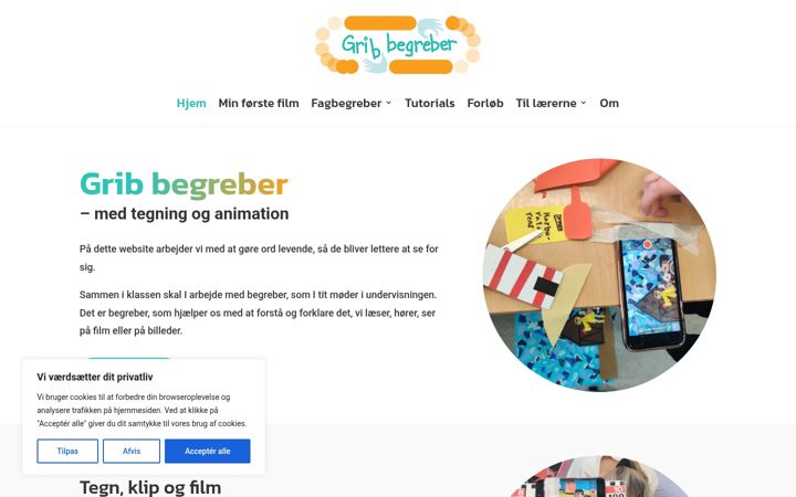 Screenshot of animationoglaesning.dk