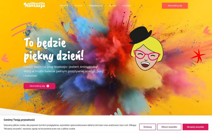Skærmbillede af animatorkanastazja.pl