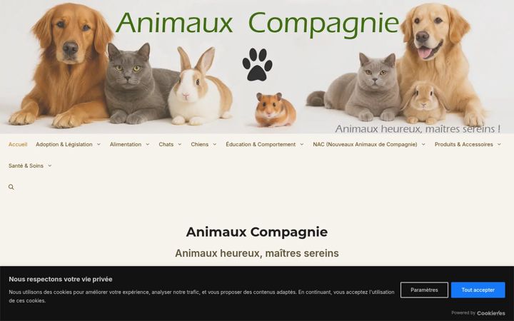 Screenshot of animauxcompagnie.fr