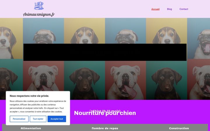 Screenshot of animauxmignon.fr