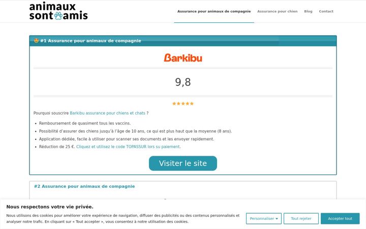 Screenshot of animauxsontamis.fr
