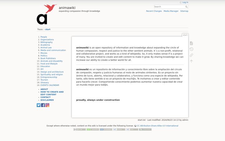Screenshot of animawiki.org
