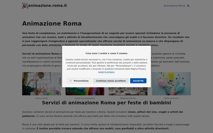 Screenshot of animazione.roma.it