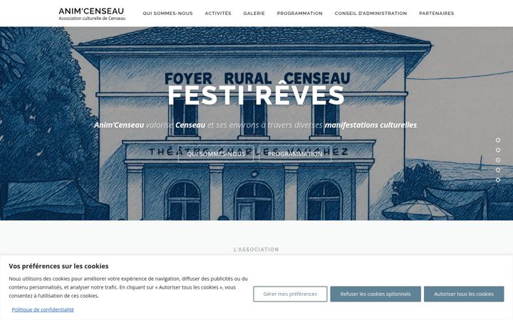Screenshot of animcenseau.fr