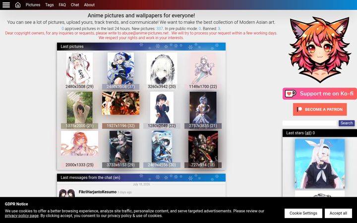 Screenshot of anime-pictures.net