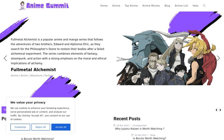 Screenshot of anime-summit.com