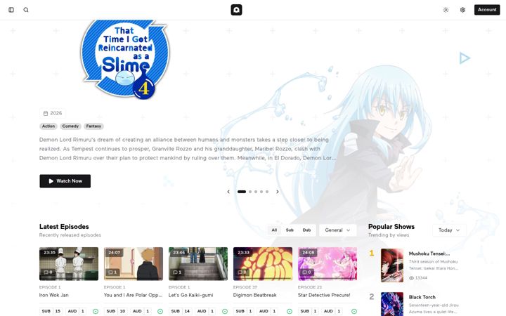 Screenshot of anime.nexus