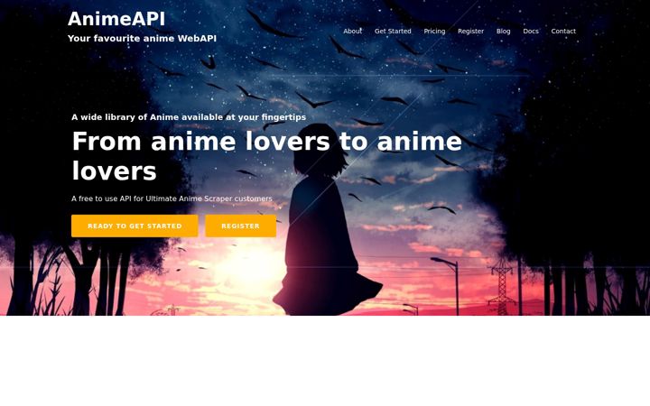 Screenshot of animeapi.org