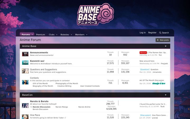 Screenshot of animebase.me
