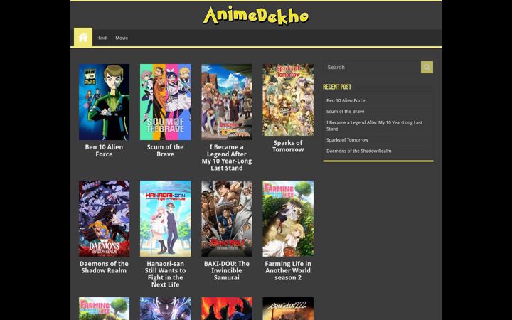 Screenshot of animedekho.cam