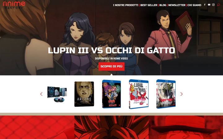 Екранна снимка на animefactory.it