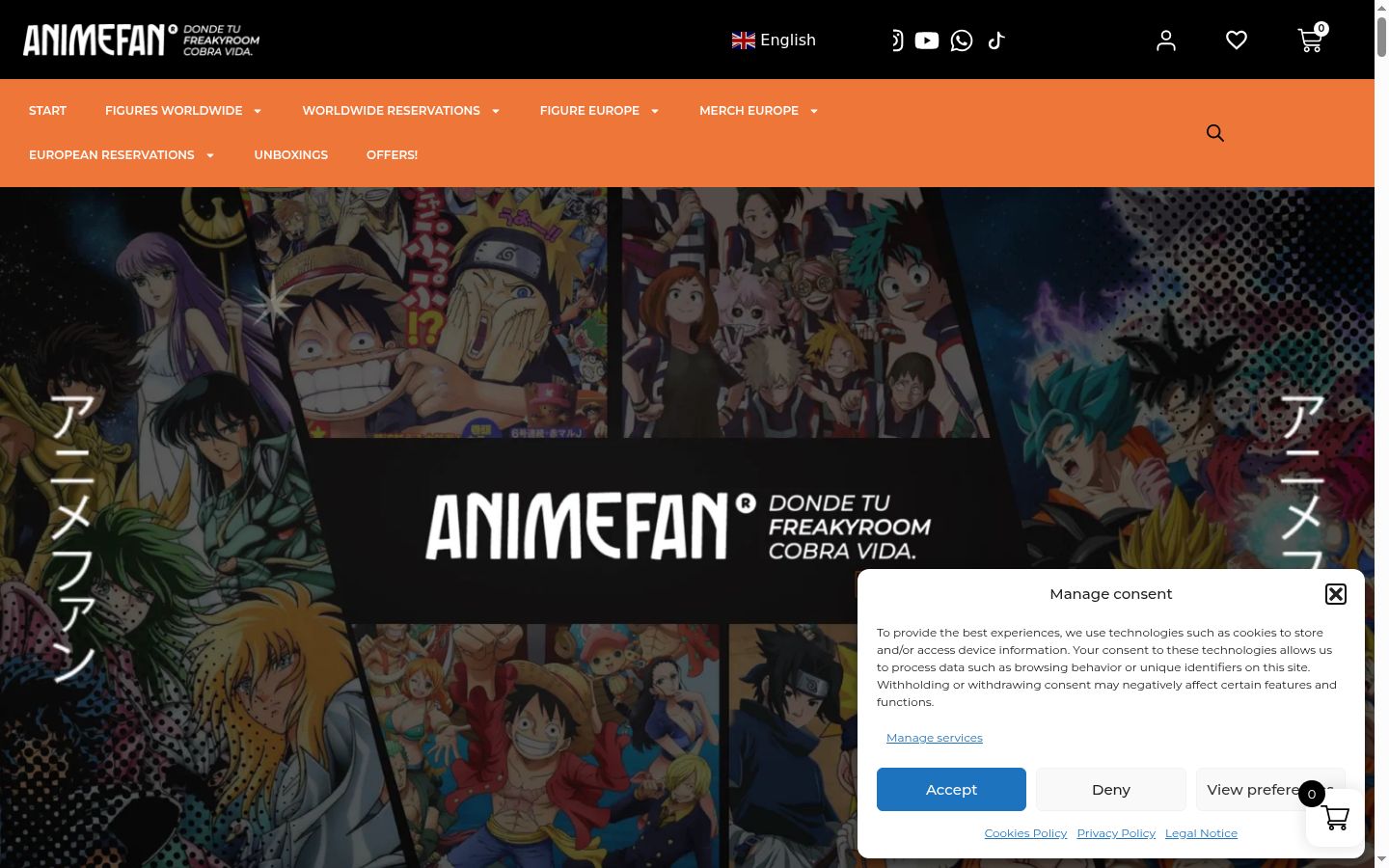 Screenshot του banner συγκατάθεσης που εμφανίστηκε πριν από οποιαδήποτε αλληλεπίδραση