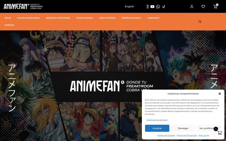 Екранна снимка на animefan.es