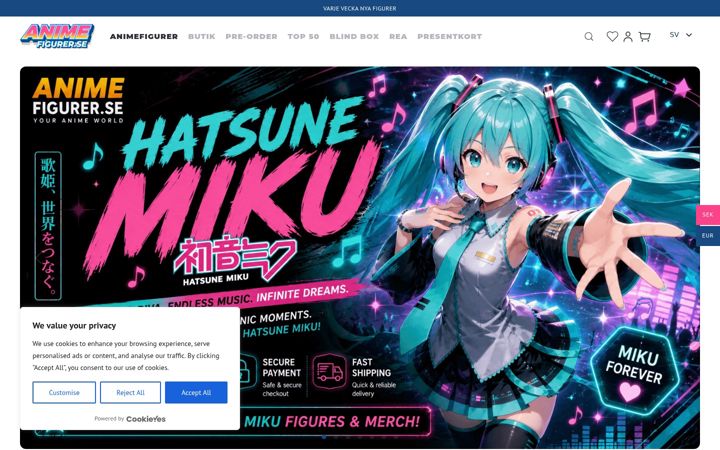 Zrzut ekranu animefigurer.se