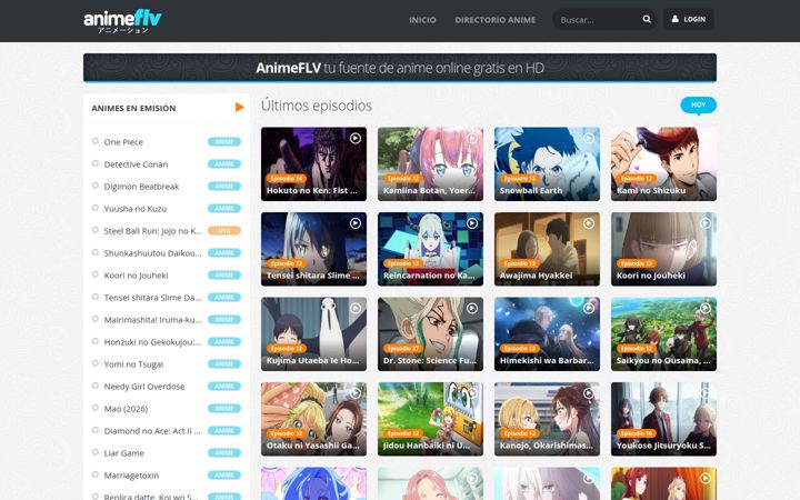 Ekrano kopija animeflv.net