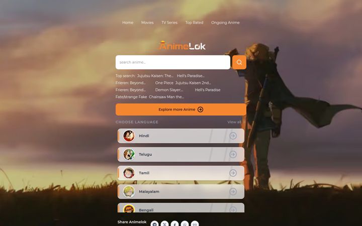 Screenshot of animelok.xyz