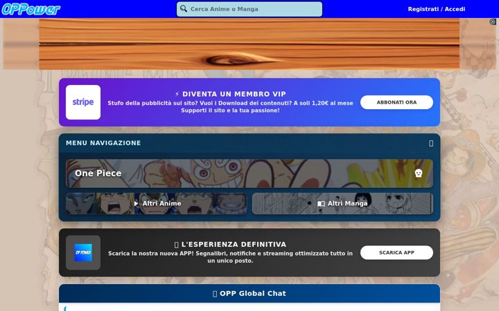 Screenshot of animemangapower.com