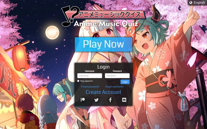 Screenshot of animemusicquiz.com