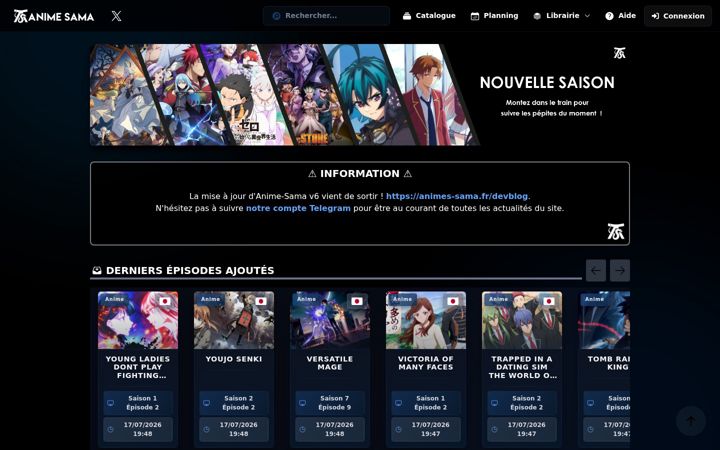 Screenshot of animes-sama.fr