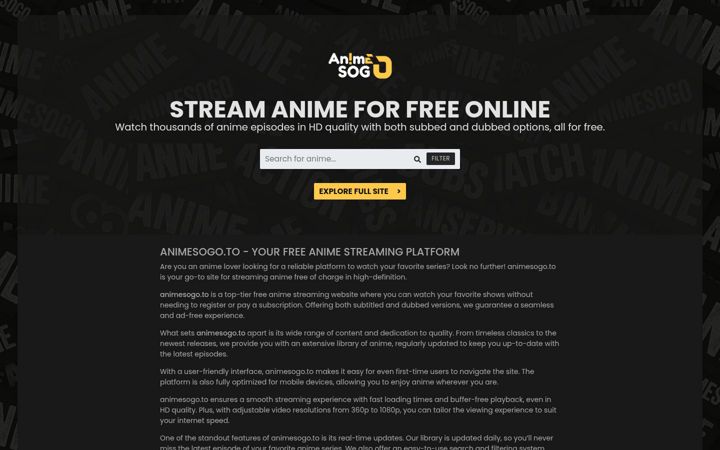 Screenshot of animesogo.to