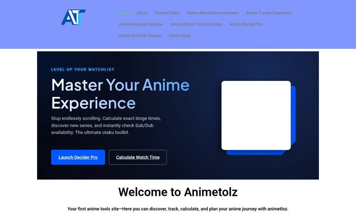 Screenshot of animetolz.com