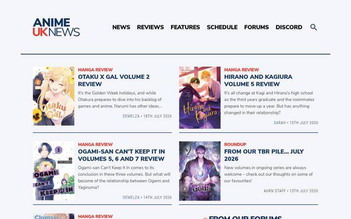 Screenshot of animeuknews.net