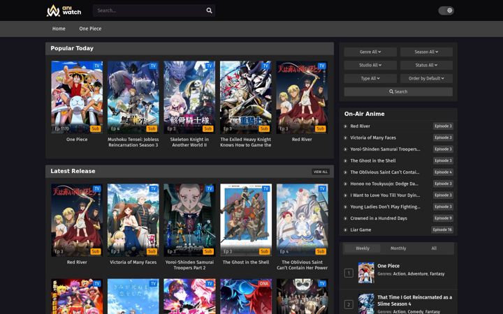 Screenshot of animewatchtv.su