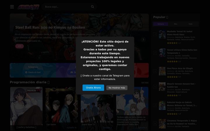Screenshot of animeytx.net
