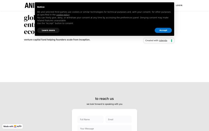 Screenshot of animfund.com
