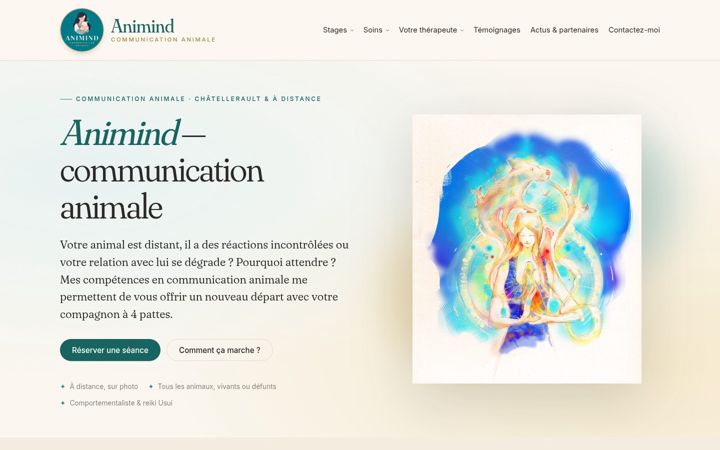 Screenshot van animind.fr