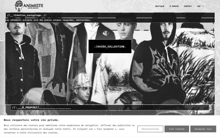 Screenshot van animiste.fr