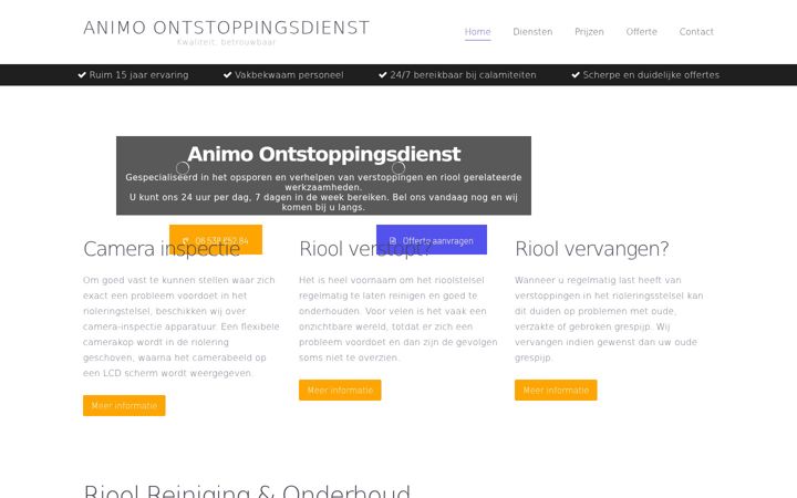 Screenshot of animo-ontstoppingsdienst.nl