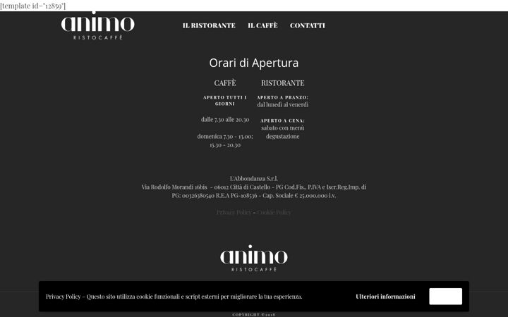 Screenshot of animoristocaffe.it