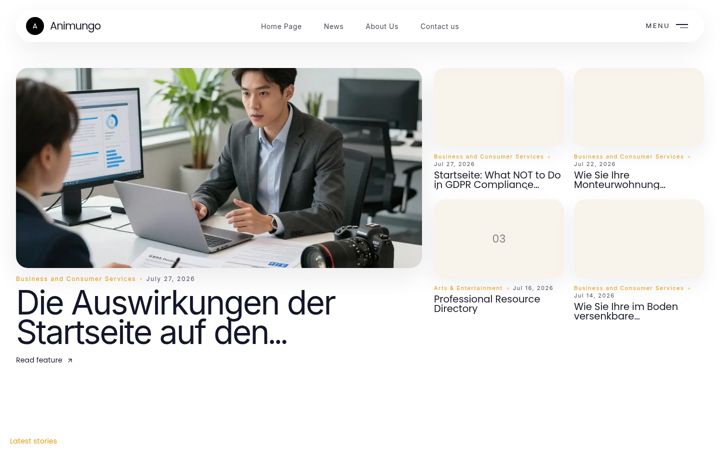 Screenshot of animungo.de