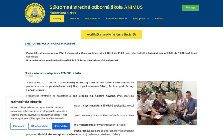 Screenshot of animus.sk