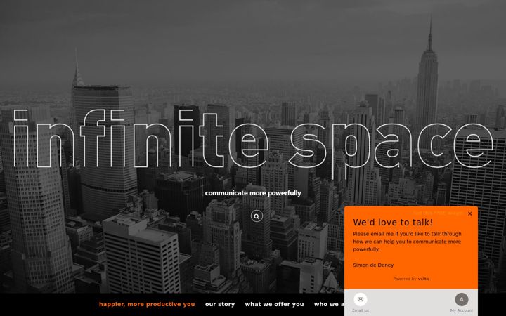 Screenshot of aninfinitespace.com