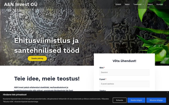 Screenshot of aninvest.ee