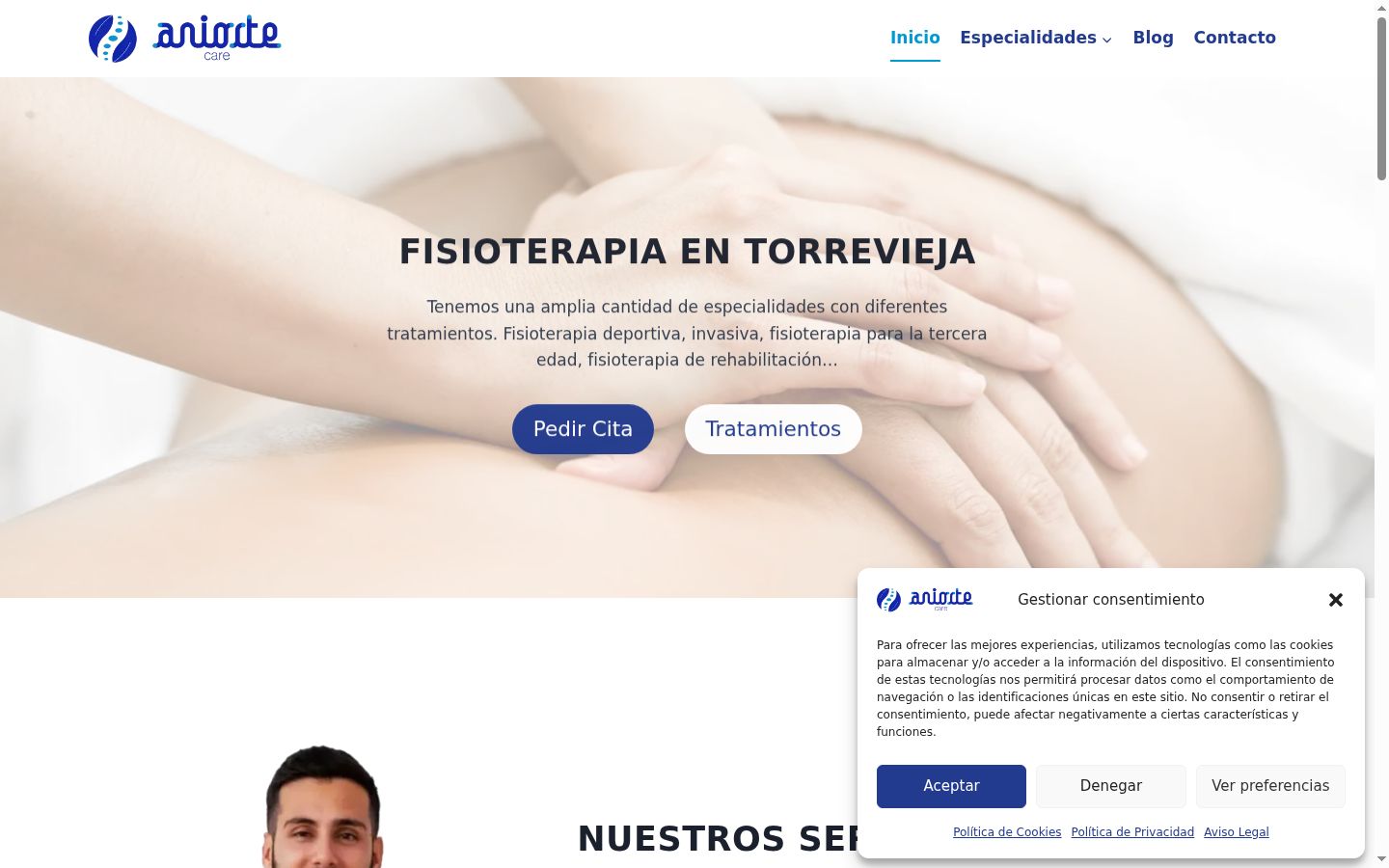 Screenshot tal-banner tal-kunsens muri qabel kwalunkwe interazzjoni