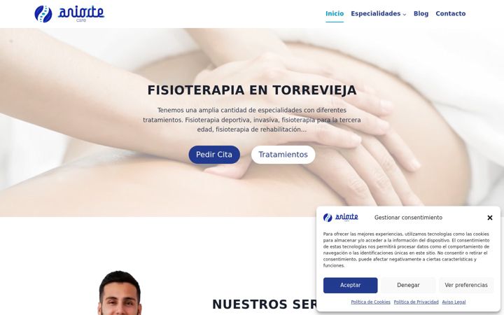 Screenshot of aniortecare.es