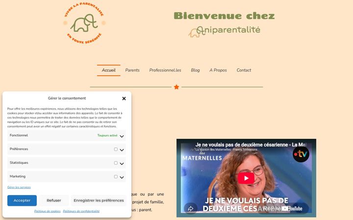 Screenshot van aniparentalite.fr