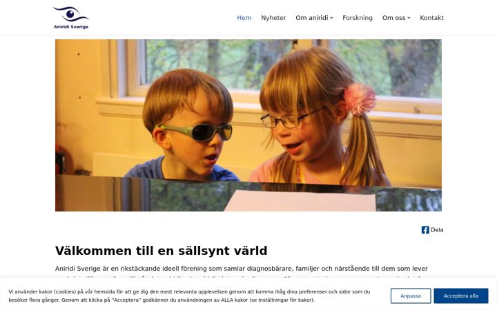 Kuvakaappaus sivustosta aniridi.se