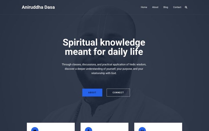 Screenshot von aniruddhadasa.com